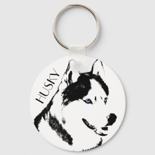 Husky Keychain Husky Malamute Keychain Anpassa Nyckelring