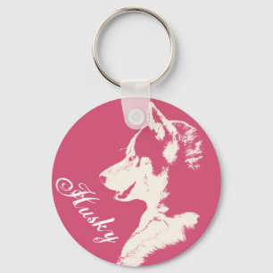 Husky Keychain Siberian husky Hund Keychain Anpass Nyckelring