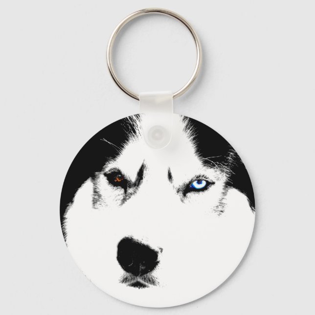 Husky Keychain Siberian husky Malamute Gifts Nyckelring (Framsida)