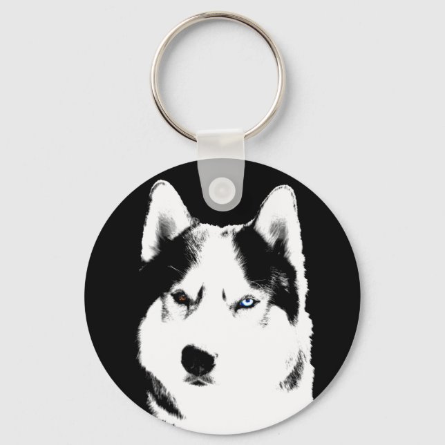 Husky Keychain Siberian husky Malamute Gifts Nyckelring (Framsida)