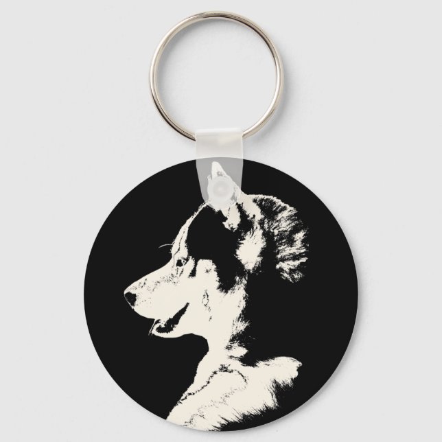 Husky Keychain Siberian husky Malamute Gifts Nyckelring (Framsida)