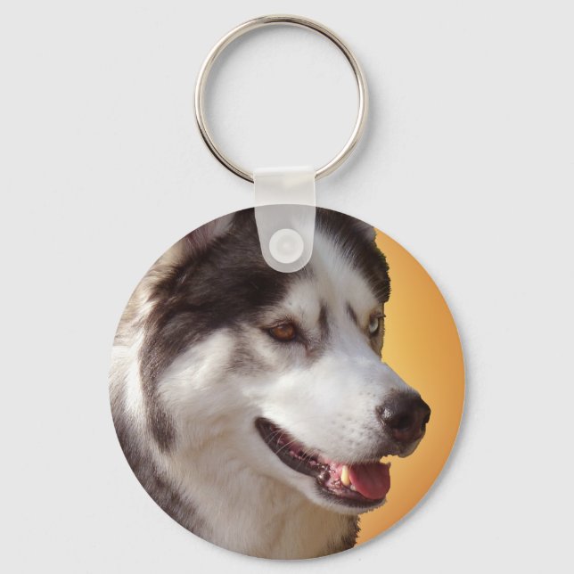 Husky Keychain Siberian husky Malamute Gifts Nyckelring (Framsida)