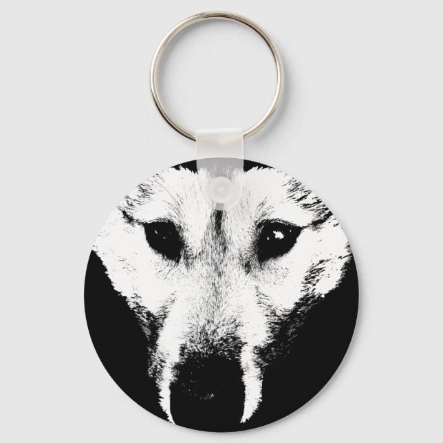 Husky Keychain Siberian husky Malamute Hund Gifts Nyckelring (Framsida)