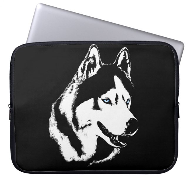 Husky Laptop Fodral Siberian husky Malamute Gifts (Framsidan)