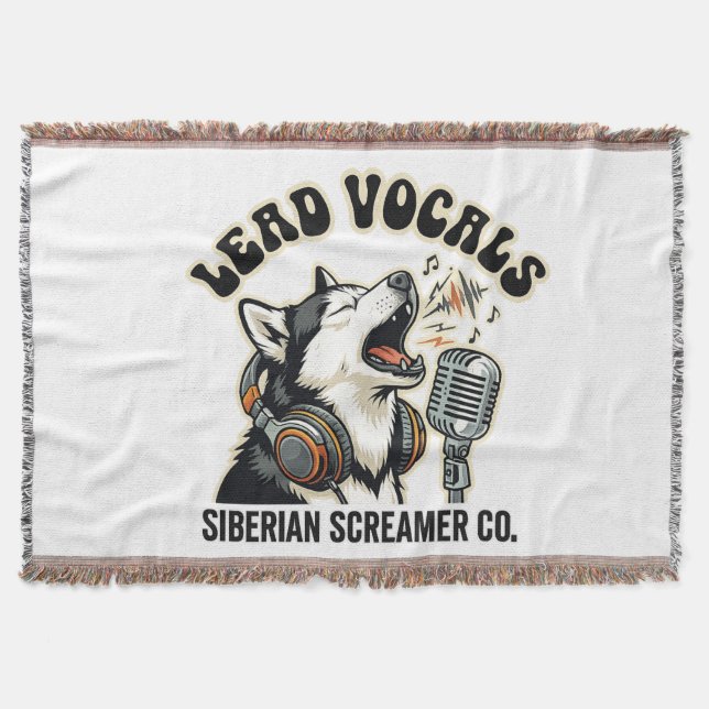 Husky ledsångare Rolig hunddesign  Filt (Framsidan)