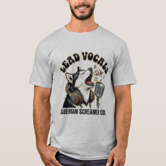 Husky ledsångare Rolig hunddesign  T Shirt