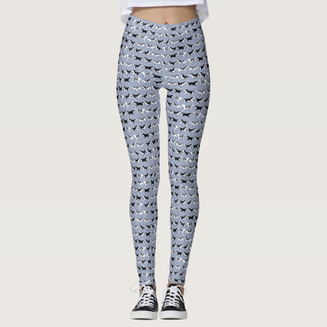 Husky Leggings Husky Malamute Hund Leggings Byxor (Framsida)