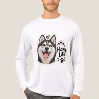 Husky Liv Söt Hundrasestetik Grafik Långärmad S T Shirt