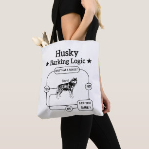 Husky Logik för roliga sibiriska hundar Sarcastic  Tygkasse