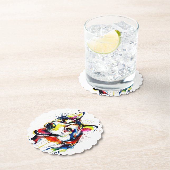 HUsky Lovers Stone Coaster| Älskares Stencoaster Underlägg Papper (Insitu)
