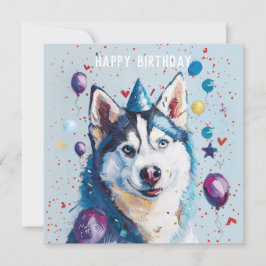 Husky/Malamute Birthday-kort