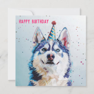 Husky/Malamute Birthday-kort