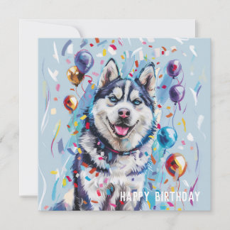 Husky/Malamute Birthday-kort