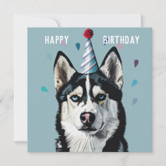 Husky/Malamute Birthday-kort