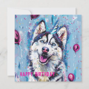 Husky/Malamute Birthday-kort Kort
