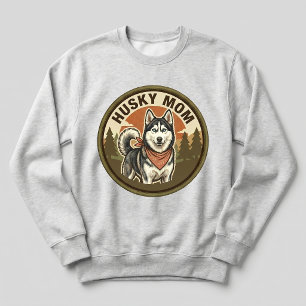 Husky Mamma Crewneck Sibirisk Husky Hund Mamma Pre T Shirt