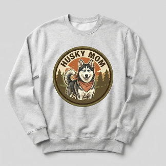 Husky Mamma Crewneck Sibirisk Husky Hund Mamma Pre T Shirt