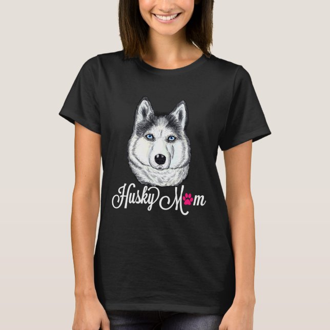 Husky Mamma för kvinnor Passande T Shirt (Framsida)