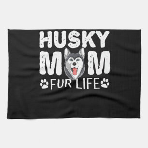 Husky mamma för livet Rolig hund daglig gåva Kökshandduk