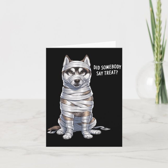 Husky Mamma Halloween Hund Kort (Framsida)