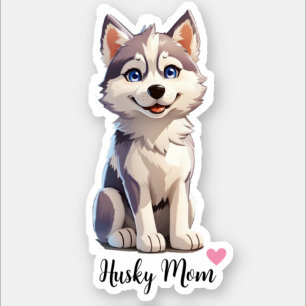 Husky Mamma Hund Klistermärken