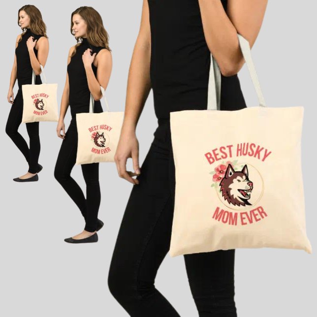 Husky Mamma, Hund, Mamma, Hund Gift Tygkasse (Skapare uppladdad)