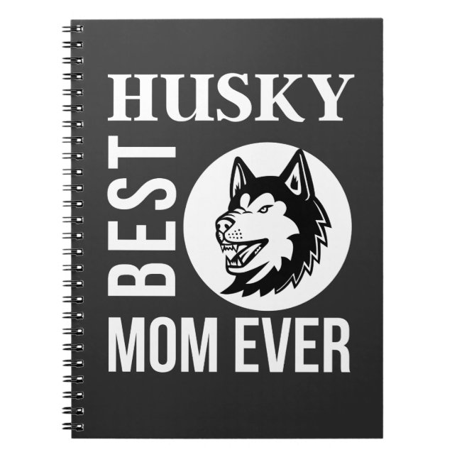Husky Mamma, Hund, Mamma, Husky Gift Anteckningsbok (Framsidan)