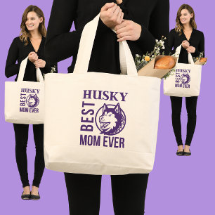Husky Mamma, Hund, Mamma, Husky Gift Jumbo Tygkasse