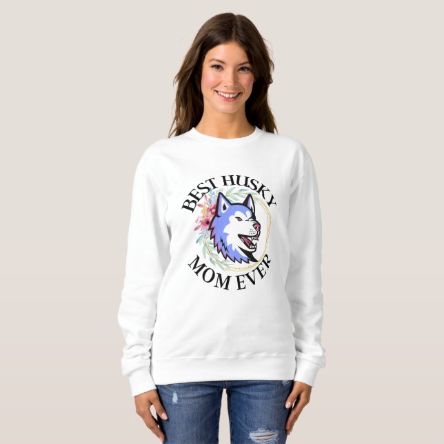 Husky Mamma, Hund, Mamma, Husky Gift T Shirt (Hel framsida)