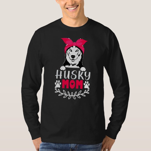 Husky Mamma Hund Siberian husky Owner Mamma D T Shirt (Framsida)