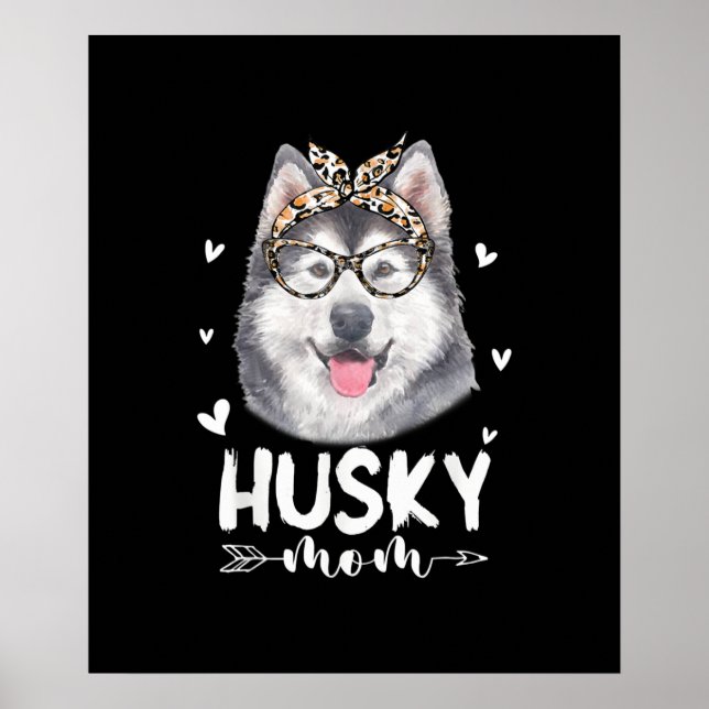Husky Mamma | Hundälskare Gift | Mor Dag Gift Poster (Framsidan)