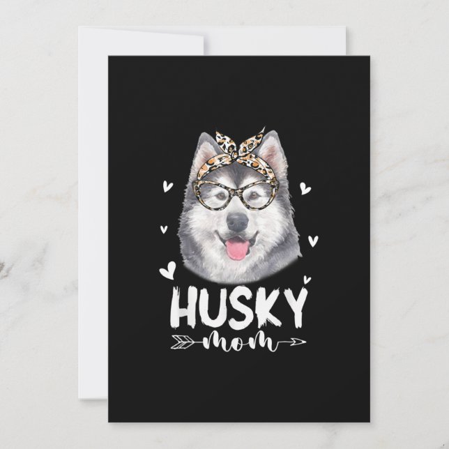 Husky Mamma | Hundälskare Gift | Mor Dag Gift Spara Datumet (Framsida)