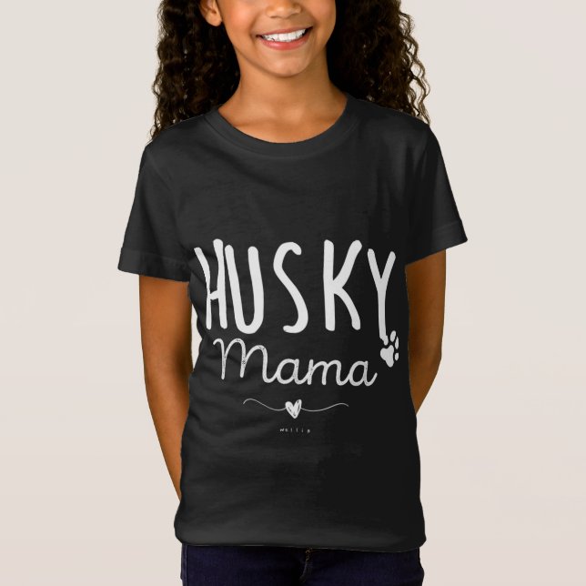 Husky Mamma, Husky Mamma Gifts Hund älskare Siberi T Shirt (Framsida)