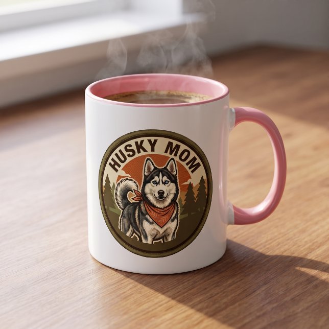Husky Mamma Kaffemugg | Siberian Husky Mamma Prese (Skapare uppladdad)