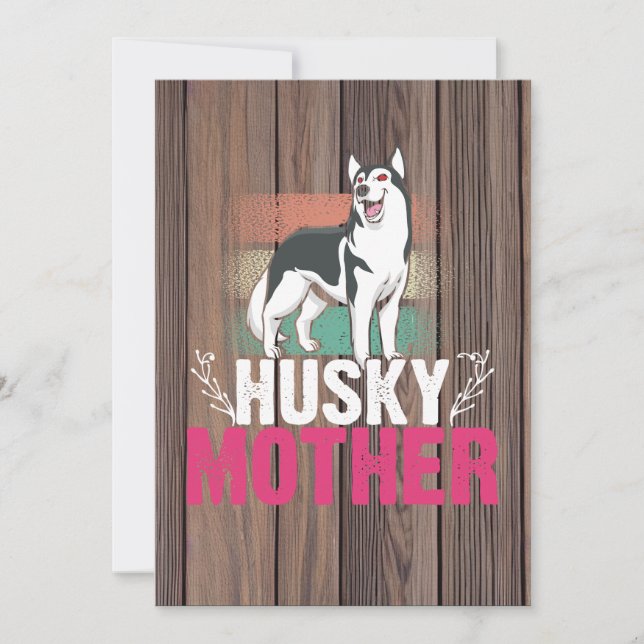 Husky Mamma Kärlek: Firar Troskap och Band Julkort (Framsida)