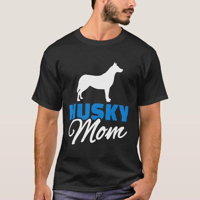 Husky Mamma Premium T Shirt (Framsida)