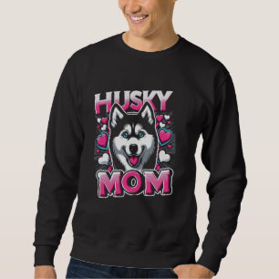 Husky Mamma Siberian Husky Hund Djur För Kvinnor Lång Ärmad Tröja