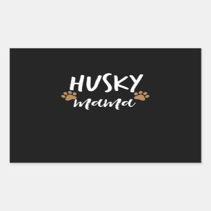 Husky Mamma Siberian husky Mor Hund älskare Gif Rektangulärt Klistermärke