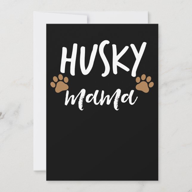 Husky Mamma | Siberian husky Mor Hund älskare Gift Spara Datumet (Framsida)