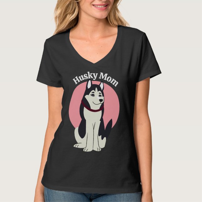 Husky Mamma T Shirt (Framsida)