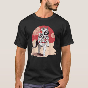 Husky Mars Rolig hund Astronaut T Shirt