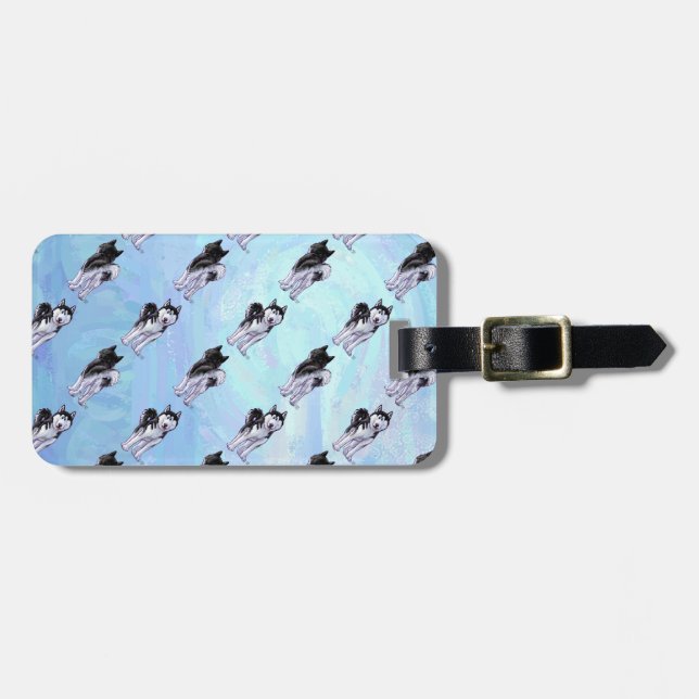 Husky mönster bagagebricka (Horisontell Framsida)