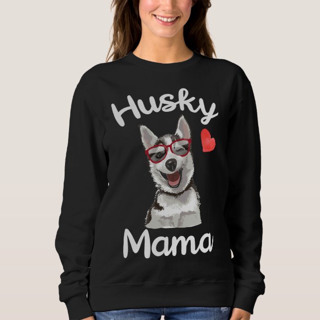 Husky Mor Hund T Shirt (Framsida)