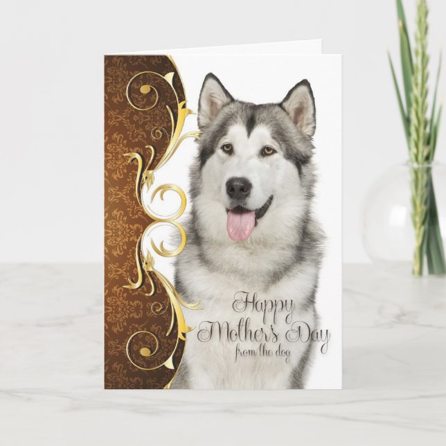 Husky Mors dag Card Kort (Framsida)
