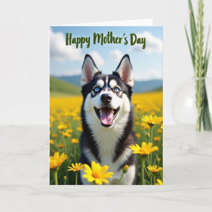Husky Mors Dag Illustrationkort Kort