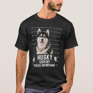 Husky Mugg Shot Criminal Hund T Shirt