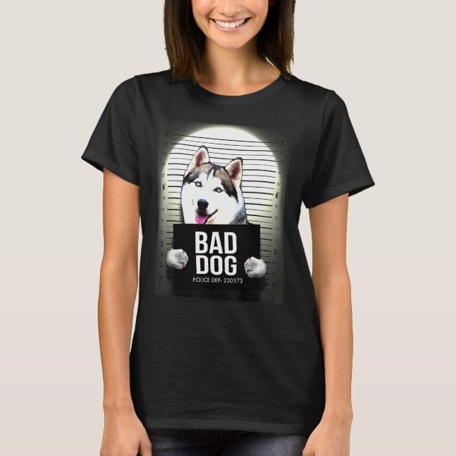 Husky Mugshot T Shirt (Framsida)