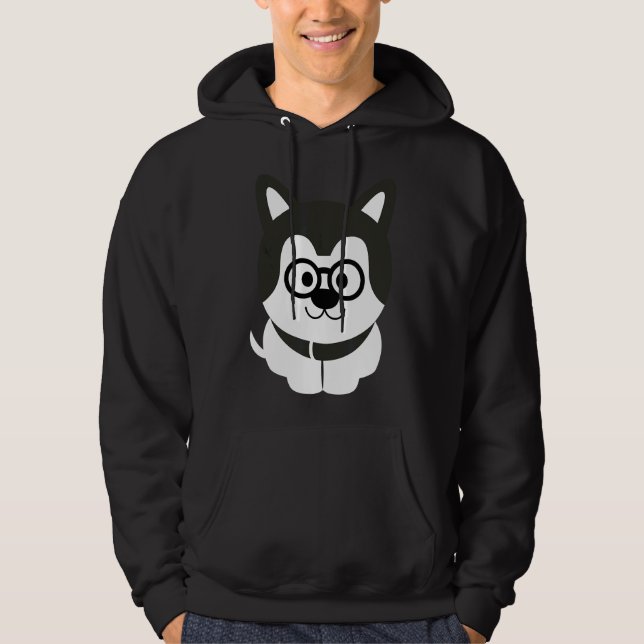 Husky Nerdy Hoodie (Framsida)