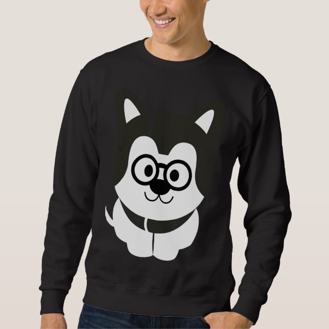 Husky Nerdy Lång Ärmad Tröja (Framsida)