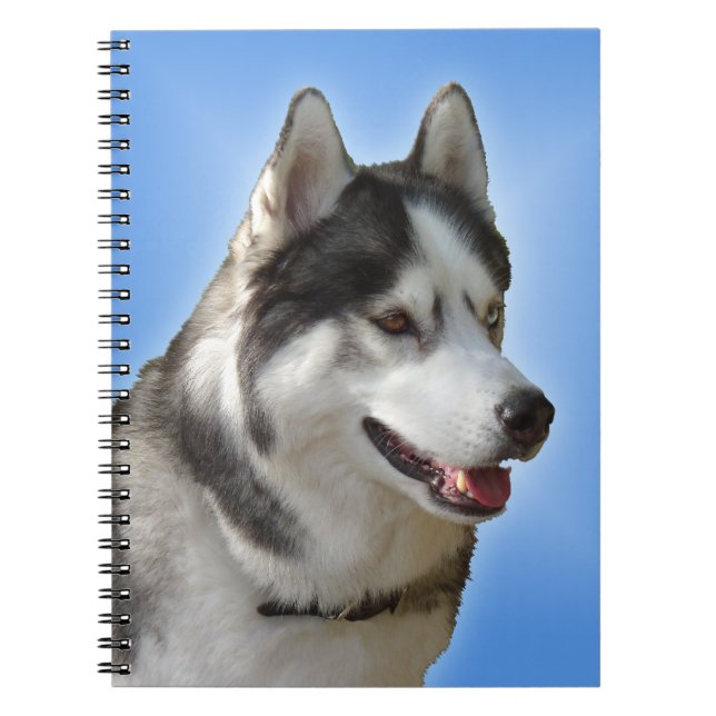 Husky Notebook Siberian husky Gifts & Bokar Anteckningsbok (Framsidan)
